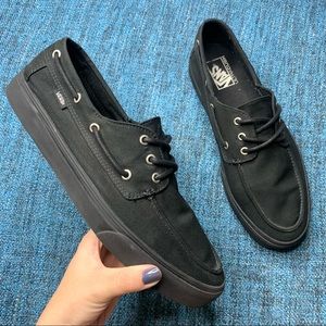 Vans Chauffeur SF Moc Toe Triple Black Sneakers Boat Shoes